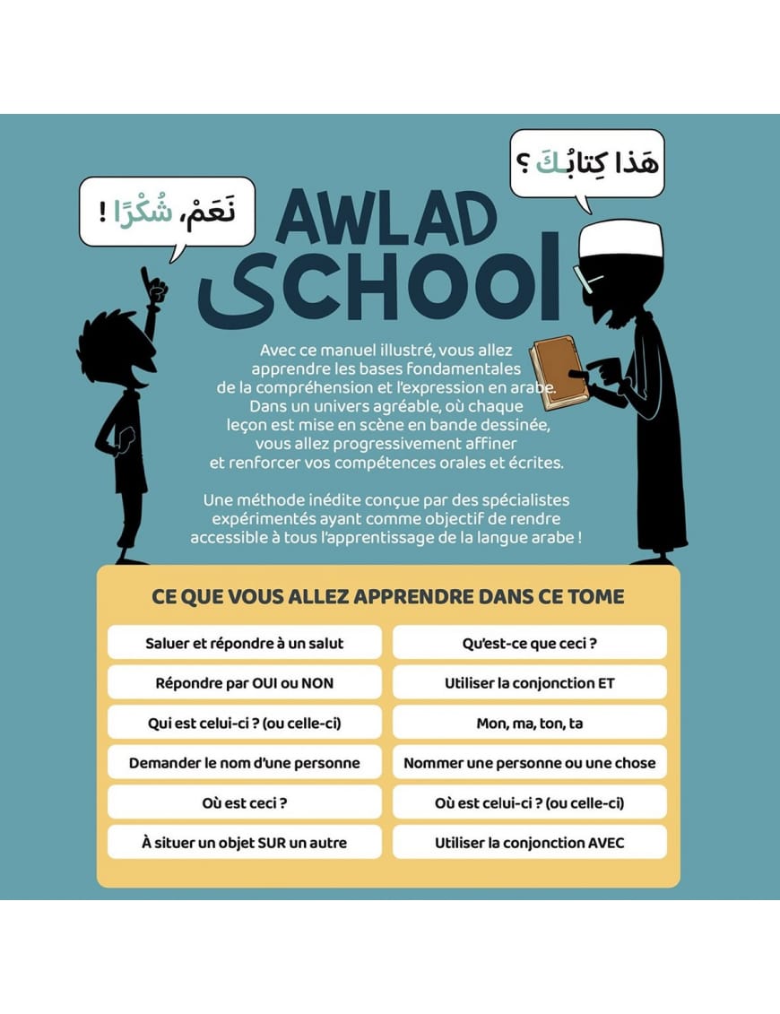 J'apprends à m'exprimer en langue arabe avec Awlad school (vol 1) - BDouin BDouin Livres > Islam > Apprendre l'Arabe 9789998770591 Librairie Musulmane Al-imen