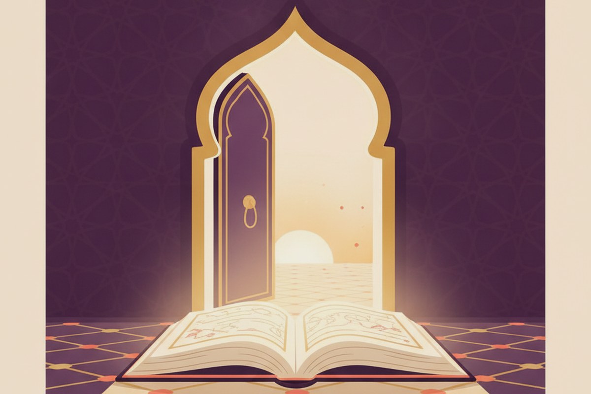 Aller à la mosquée | Guide pour converti(e) : étiquette, jumua, questions — illustration AL-IMEN