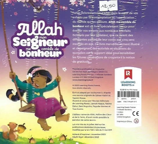 Allah Mon Seigneur Me Comble De Bonheur - Zaheer Kathri & Yasmin Mussa - Learning Roots France Learning Roots Livre Islam Enfant 9781914211171 Librairie Musulmane Al-imen
