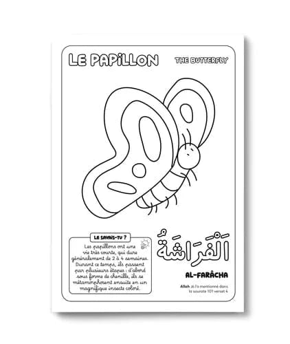 Colorie et apprends : Les 30 animaux cités dans le Coran - DeeniLearn DeeniLearn Livre Islam Enfant 9782931241226 Librairie Musulmane Al-imen
