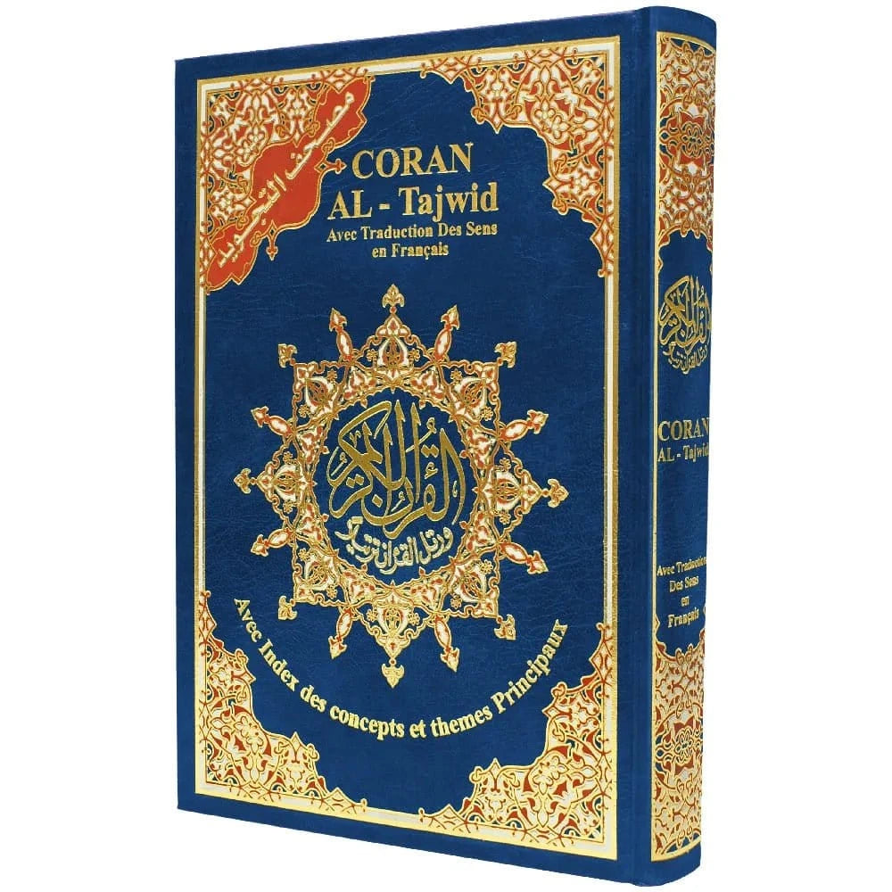 Coran Al-Tajwid (AR/FR) Index Des Concepts Et Themes 17x24cm Dar Al Ma'rifa Coran/Qur'an > Tajwid Hafs Bleu 9789933423353 Librairie Musulmane Al-imen