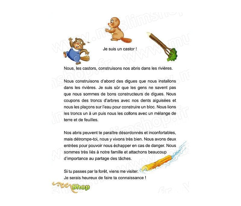 J'apprends que Allah est celui qui peut tout avec Sékou le castor Tawhid Livre Islam Enfant 9782848622293 Librairie Musulmane Al-imen