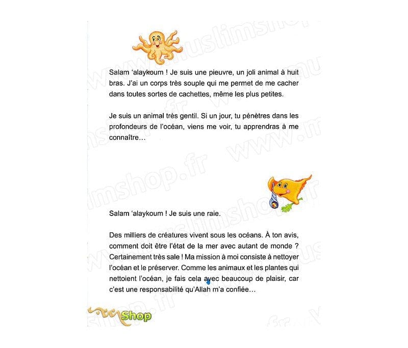J'apprends que Allah est celui qui protège avec Zaya la pieuvre Tawhid Livre Islam Enfant 9782848622309 Librairie Musulmane Al-imen