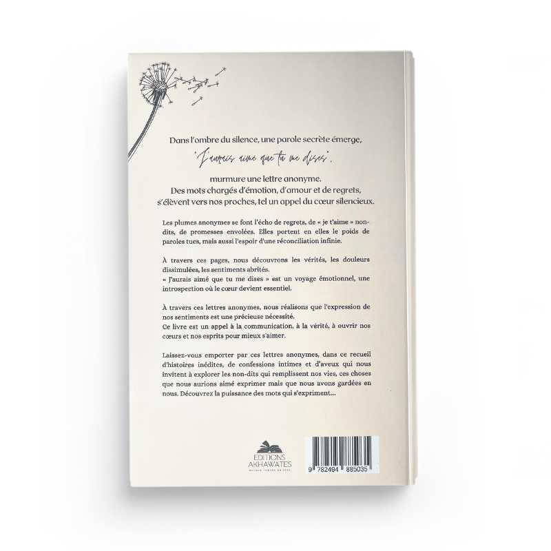 J'aurais aimé que tu me dises de Lilya B.F Sana Livre Islam Femme 9782494885035 Librairie Musulmane Al-imen