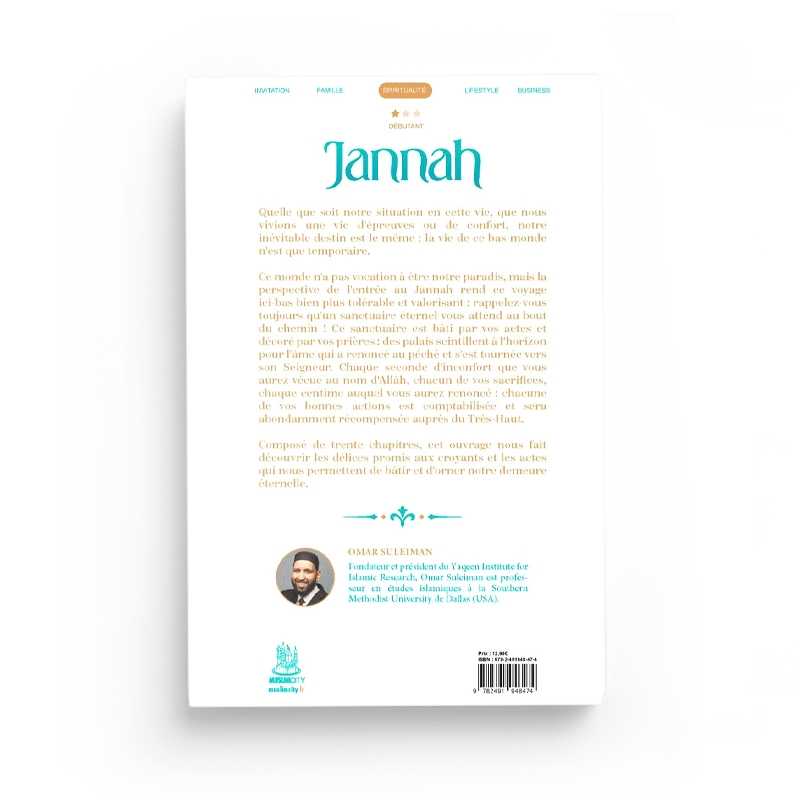 Jannah : 30 aperçus des délices du Paradis - Omar Suleiman MuslimCity Livre > Islam > Tawhid / Aqidah (Croyance) 9782491948474 Librairie Musulmane Al-imen