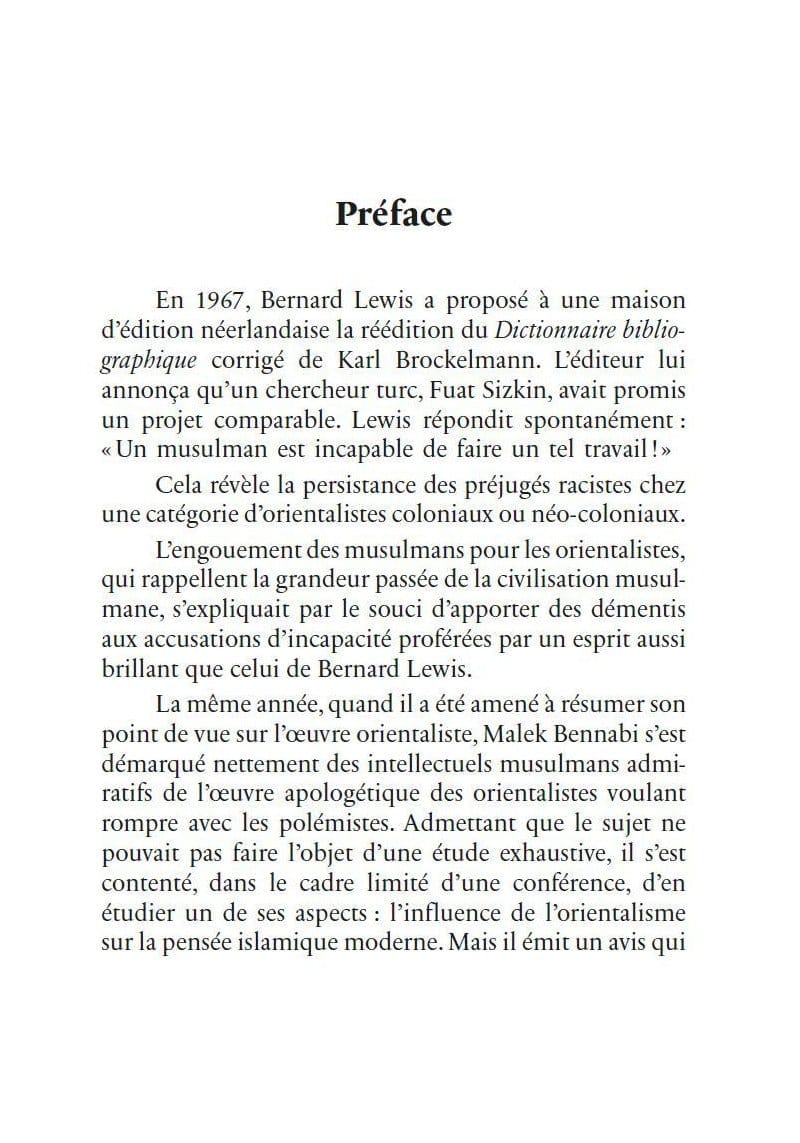 L'œuvre des orientalistes - Son influence sur la pensée islamique moderne par Malek Bennabi Al-Bayyinah Livre > Islam > Essai 9782493295309 Librairie Musulmane Al-imen