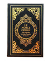 Le Noble Coran noir doré et la traduction en langue française de ses sens - couverture cartonnée en daim Al - imen