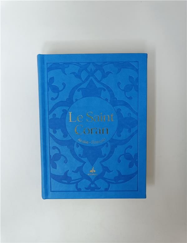 Le Saint Coran Bilingue (Arabe - Français) (Pages Dorures) - Al Bouraq Bleu Ciel - Coran par Al Bouraq disponible chez Al - imen