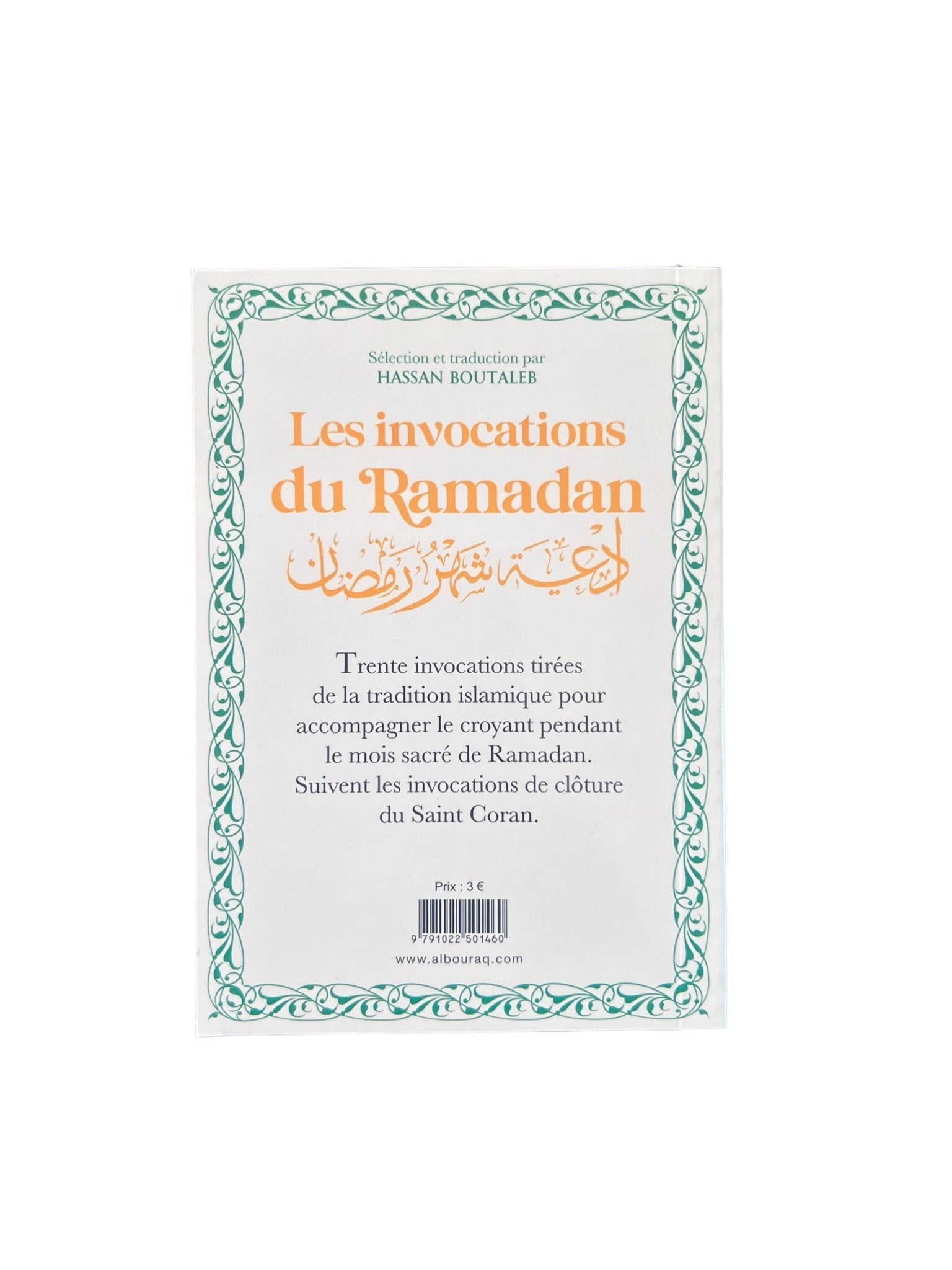 Les invocations du Ramadan (bilingue français - arabe) par Hassan Boutaleb Blanc - Livres par édition par Al Bouraq disponible chez Al - imen