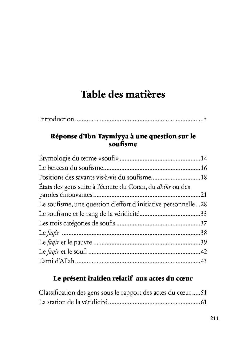 Les voies du cheminement spirituel par Ibn Taymiyyah Al - imen
