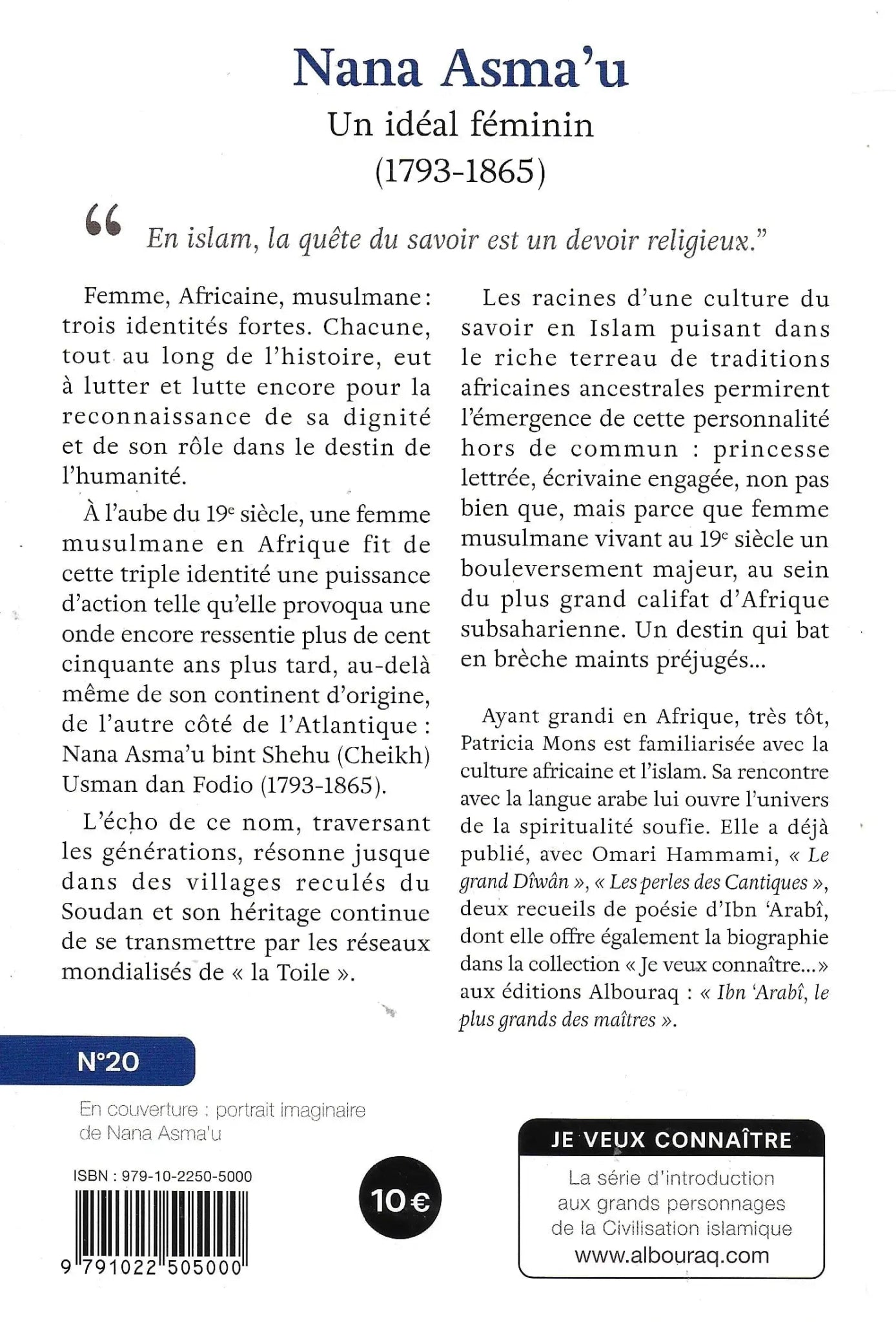 Nana Asma’u – Un idéal féminin de Patricia Mons Al - imen