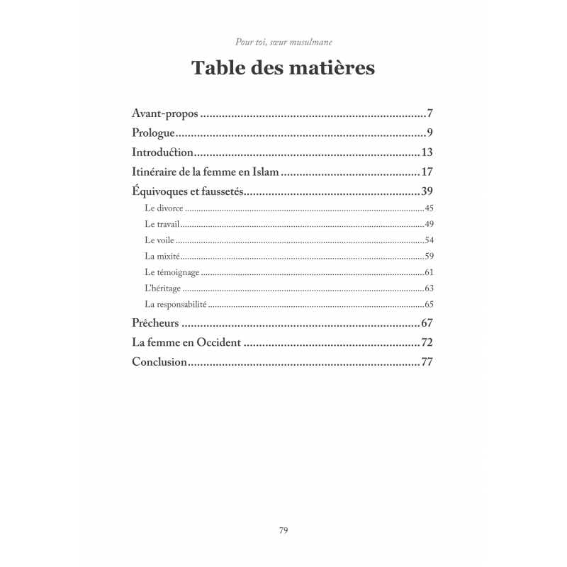 Pour toi, soeur musulmane - 'Abd al- ‘Aziz al-Muqbil - éditions Al-Hadîth