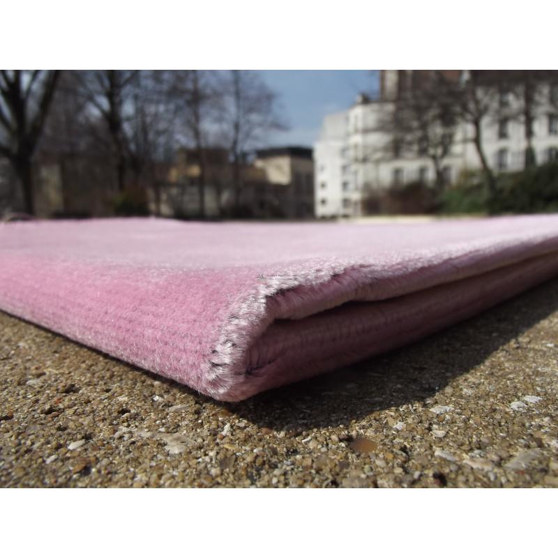 Tapis de Prière Velours Luxe couleur unie - ROSE PASTEL disponible chez Al - imen