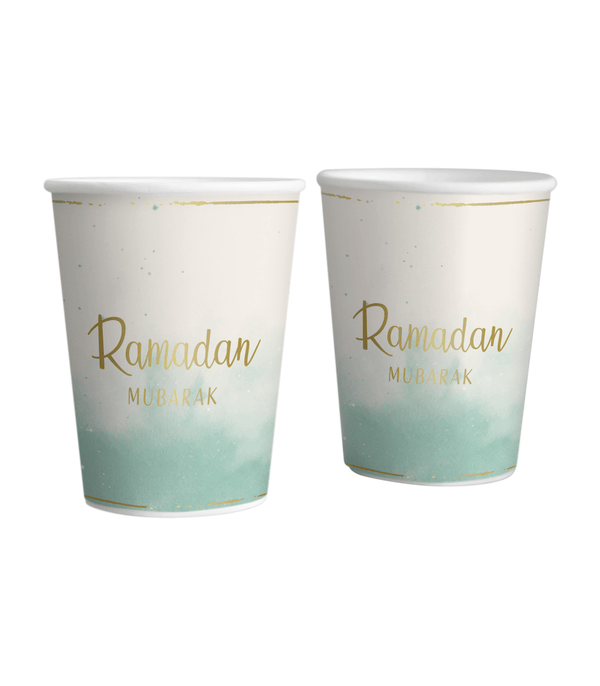 Tasses Ramadan Mubarak (6 pièces) Hadieth Benelux Ensembles de meubles de cuisine et de salle à manger 6013845433487 Librairie Musulmane Al-imen